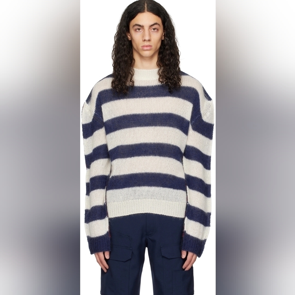 Marni mohair/wool sweater  XXS XS S M L  BNWT black and white front